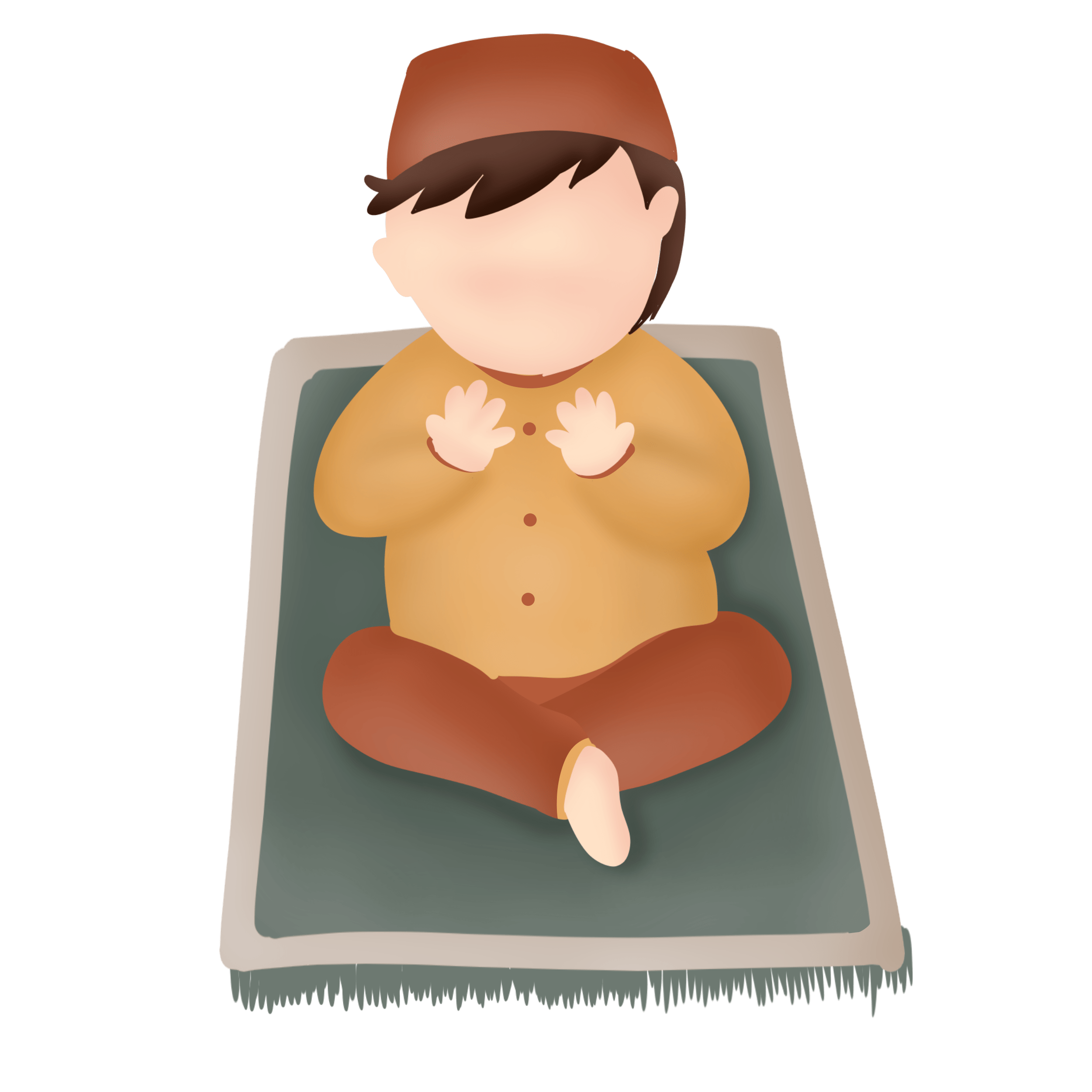 —Pngtree—muslim kids praying